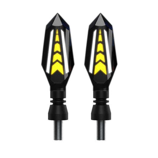 Clignotants LED séquentiels noir flèche pour moto 50cc