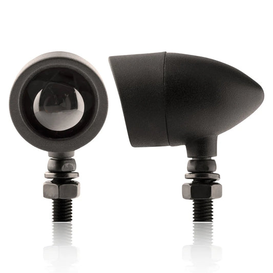 clignotant feu stop LED moto noir compact pour café racer et custom