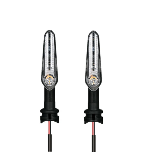 Clignotant LED moto compact spécial Yamaha avec lentille transparente et montage universel
