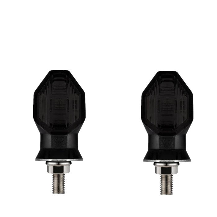 Clignotants LED noirs fumés pour scooter Honda, Yamaha, Suzuki – lot de 2 pièces
