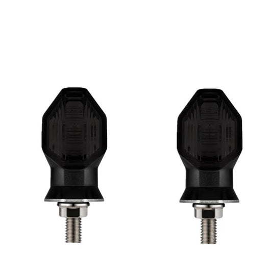 Clignotants LED noirs fumés pour scooter Honda, Yamaha, Suzuki – lot de 2 pièces