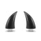 Corne de casque moto noire brillante en ABS avec fixation ventouse puissante.