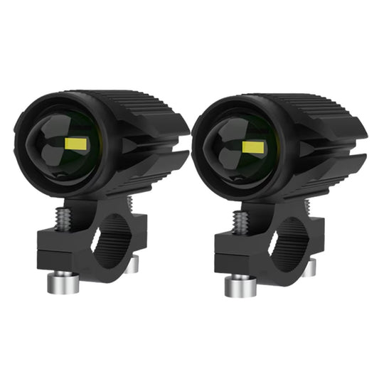 Feux additionnels moto LED noire longue portée avec support universel