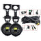 Feux additionnels LED Flash Fang ronds aluminium noir lumière jaune moto VTT