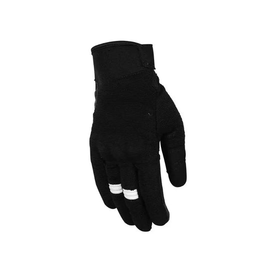 Gants moto été femme Rusty Stitches Bonnie V2 polyester, protections CE, coupe sport courte.