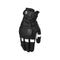 Gants moto Calvin homme cuir noir perforé, bandes blanches, protection CE