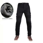 Pantalones vaqueros negros de moto con forro polar - Vignette | Boutique biker