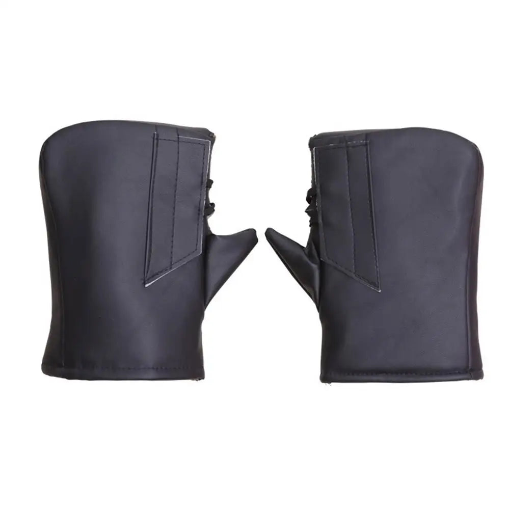 manchon moto scooter hiver imperméable noir pour guidon universel