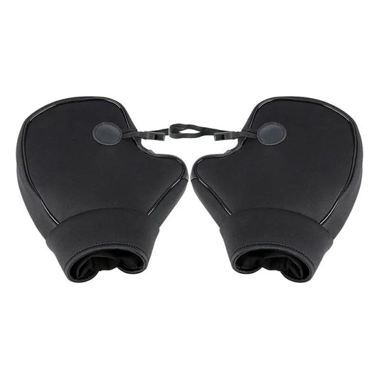 manchons hiver moto scooter noirs tpu laine étanches guidon universel