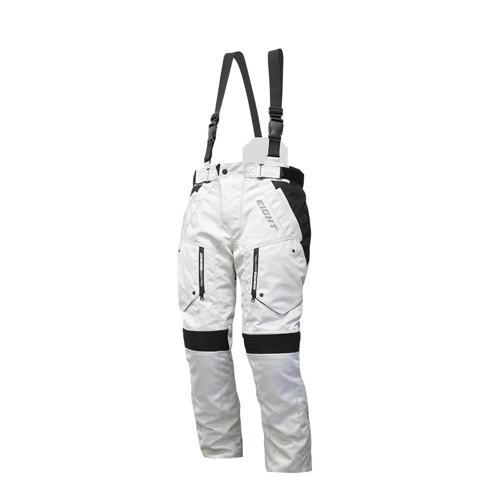 pantalon moto Trekk blanc homologué CE toutes saisons avec doublure amovible