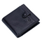 Porte-monnaie Bullcaptain noir en cuir véritable pour homme avec bouton de fermeture