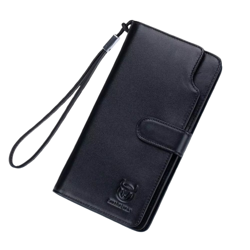 portefeuille homme en cuir élégant et fin, facile à glisser en poche