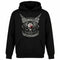 Pull biker noir homme Five Finger Death Punch, logo crâne et drapeau, capuche.