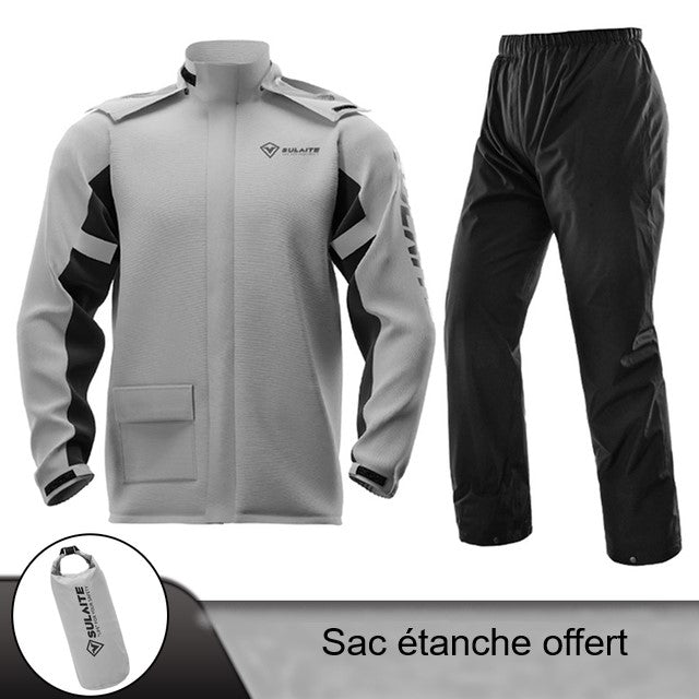 ensemble pluie imperméable moto scooter homme femme avec sac étanche offert