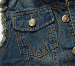Gilet in denim da motociclista strappato - Vignette | Boutique biker