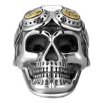 Bague biker - Aviator Skull - Vignette | Boutique biker