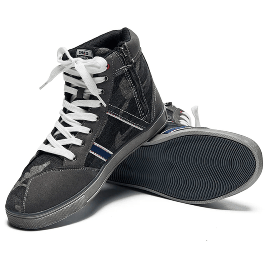 baskets moto camouflage pour homme au style urbain avec semelle antidérapante et renfort sélecteur
