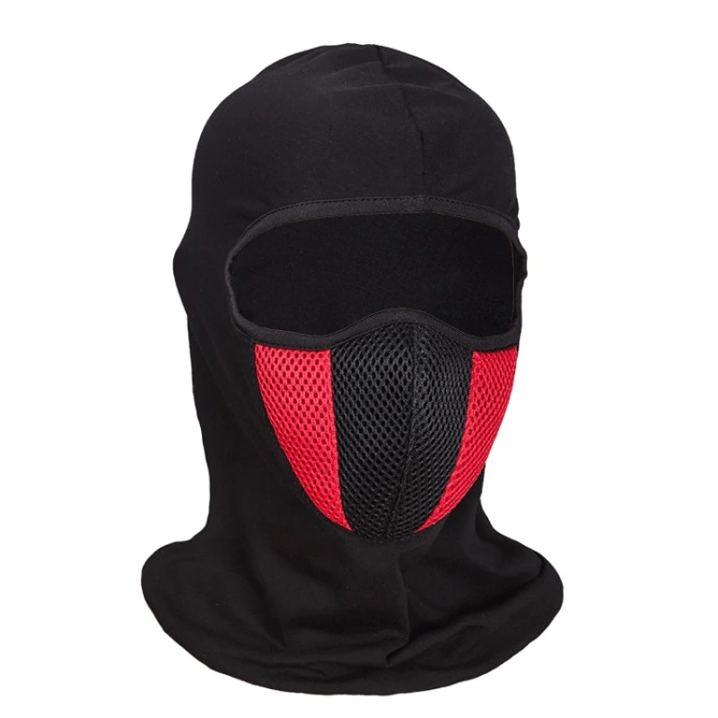 Cagoule cache nez de moto rouge