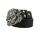 Ceinture homme avec boucle tête de mort style biker gothique en alliage de zinc