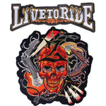 Distintivo da motociclista - Teschio "Vivi per guidare" - Vignette | Boutique biker