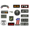 Lot de 15 écussons biker brodés 3D à coudre sur veste moto ou gilet style custom
