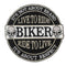 Patch biker brodé 3D avec slogan live to ride et têtes de mort à coudre sur veste motard