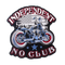 Patch biker Independent No Club 3D brodé à coudre pour veste moto ou sac, style rebelle et esprit libre