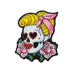 Écusson biker - Tête de mort féminine - Vignette | Boutique biker