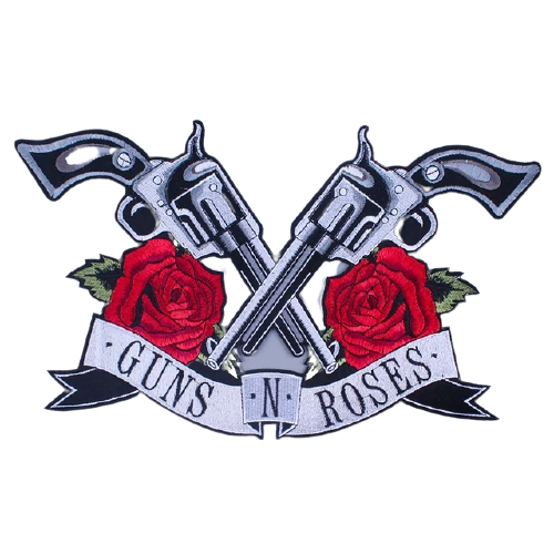 Patch biker brodé Guns N’ Roses 3D à coudre sur veste moto