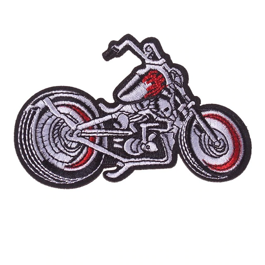 Patch brodé moto 3D à coudre pour veste biker homme