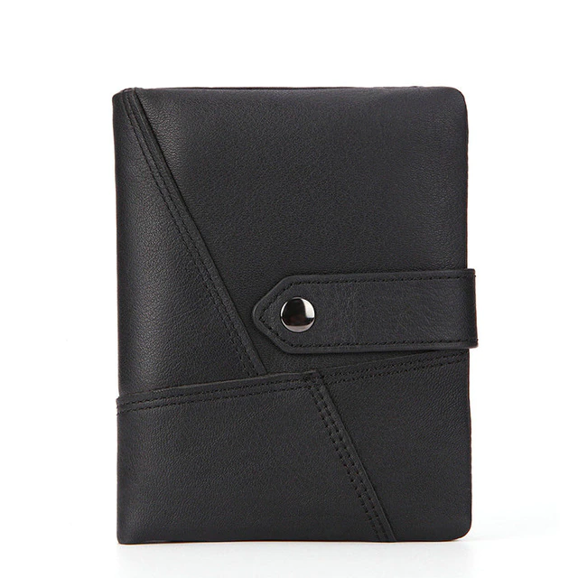 Portefeuille biker homme en cuir souple avec couture haute qualité et design compact pour motard
