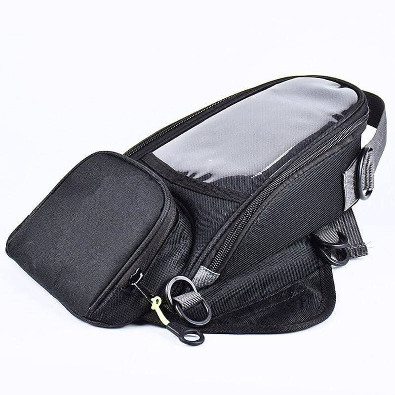 Sac de réservoir moto magnétique noir étanche avec poche tactile pour smartphone