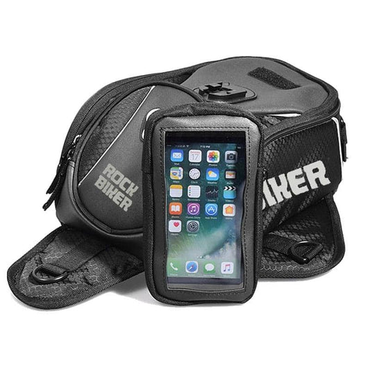 Sacoche réservoir moto magnétique Rock Biker avec support smartphone tactile