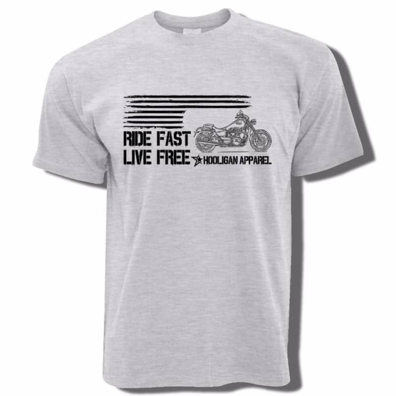 T-shirt-biker-pas-cher-gris-clair