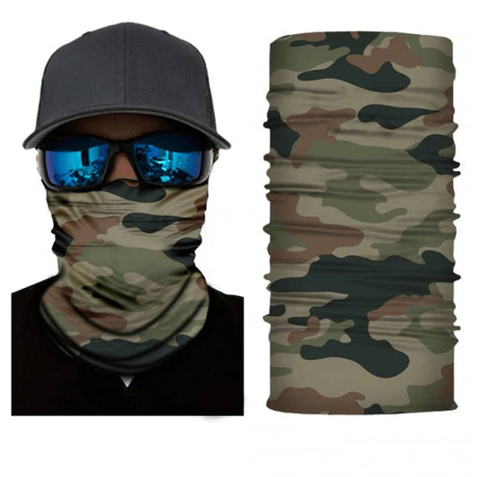 tour de cou moto militaire camouflage, respirant et extensible, style tactique pour biker, protection contre vent, froid et poussière, compatible casque