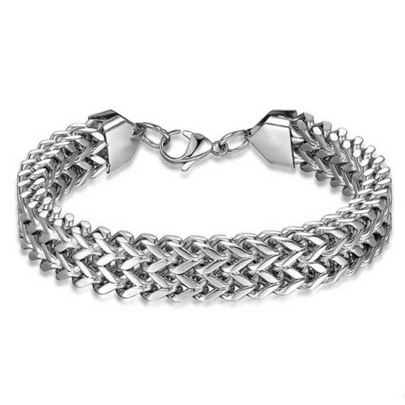 Bracelet en acier inoxydable pour motard homme style biker