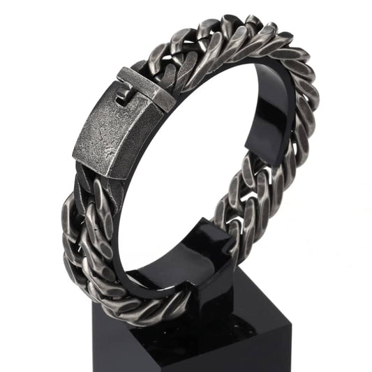 Bracelet biker homme en acier inoxydable 316L style chaîne moto rustique et virile