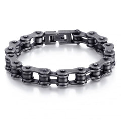 Pulsera de acero para motociclistas - Cadena ennegrecida