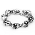 Pulsera de acero para motociclista - Calavera gótica - Vignette | Boutique biker