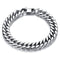 Bracelet biker homme en acier inoxydable argenté style moto