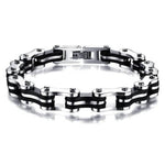 braccialetto da motociclista con catena da moto nera - Vignette | Boutique biker