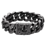 Bracciale biker in acciaio - teschio messicano - Vignette | Boutique biker