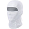 Cagoule moto blanche unisexe en polaire, polyester et spandex, coupe-vent et anti-transpiration, confortable et respirante, compatible casque et adaptée à toutes tailles