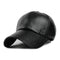 casquette biker en simili cuir noir texturé avec finition reptile pour look motard tendance
