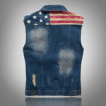 Gilet jean biker - Drapeau Américain - Vignette | Boutique biker
