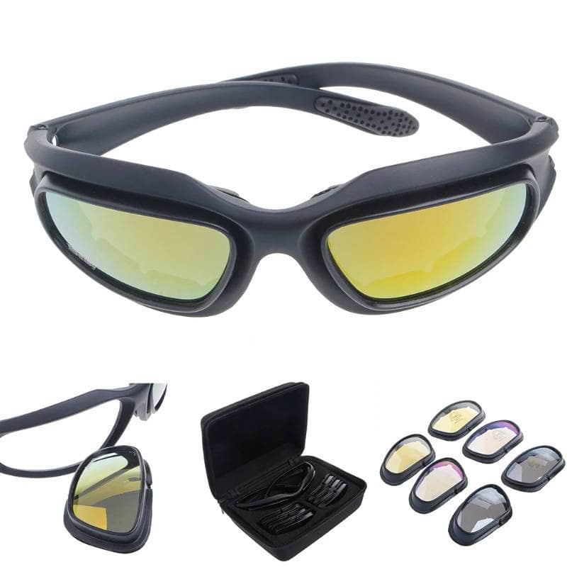 lunette moto sport avec verres interchangeables et étui de transport rigide inclus