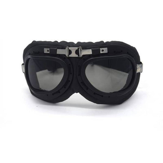 masque moto noir mat au look rétro pour homme