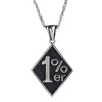 Pendentif moto - Biker 1% (Avec chaine) - Vignette | Boutique biker