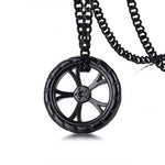 Colgante de motocicleta - Rueda de motocicleta (con cadena) - Vignette | Boutique biker