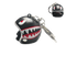 Porte-clé casque moto noir design requin agressif style biker
